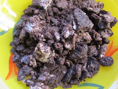 Turrón de chocolate y oreos