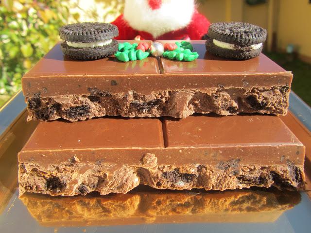 Turrón de chocolate y oreos