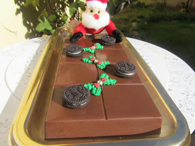 Turrón de chocolate y oreos