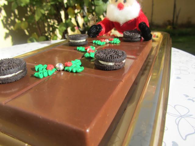 Turrón de chocolate y oreos