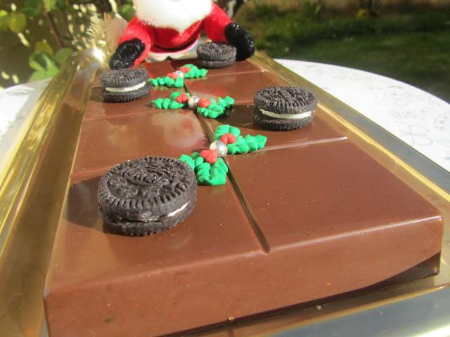 Turrón de chocolate y oreos
