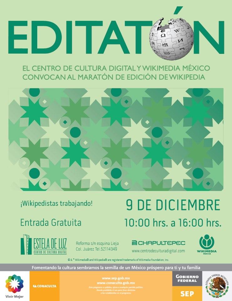 Editatón – Wikipedia en la Estela de Luz/Centro de Cultural Digital