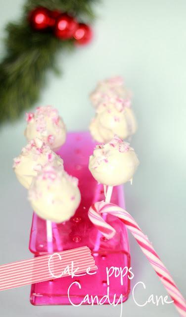 Cake pops candy cane