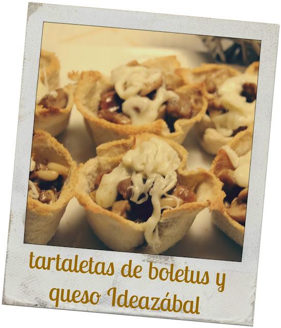 receta: tartaletas de boletus y queso Ideazábal - Boletus and Ideazábal cheese tarts