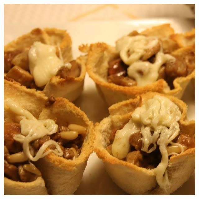 receta: tartaletas de boletus y queso Ideazábal - Boletus and Ideazábal cheese tarts