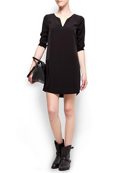 Vestido recto satinado