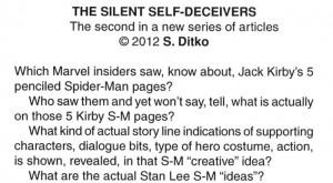 The Silent Self-Deceivers Steve Ditko