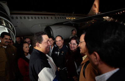 El presidente llegó la madrugada de este viernes