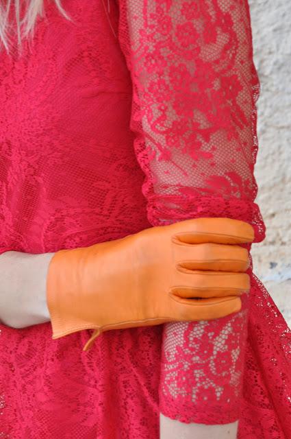 Red lace dress for Christmas season!!