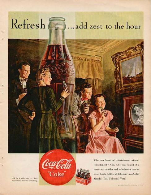 Latas, Botellas y Afines Antigua Publicidad Coca Cola Año 1940 Gran Tamaño  Escasa vmarchese.com