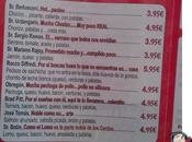 comer bar, pones leer carta lees…