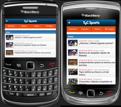 Sigue tu deporte favorito con aplicación de TyC Sports para BB / ARG