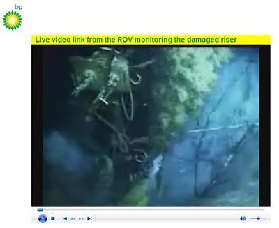 BP transmite en directo por Internet el vertido de crudo