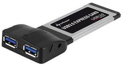 Sharkoon ExpressCard, tarjeta para portátiles con USB 3.0