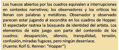REFERENCIAS EN EL ARTE DE HOPPER
