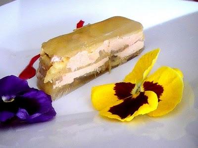 Milhojas de foie y manzanas con gelatina de Sauterne