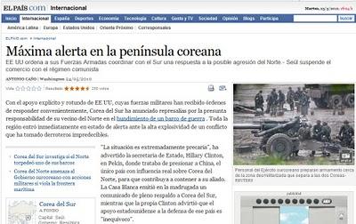 Tensión entre las dos Coreas