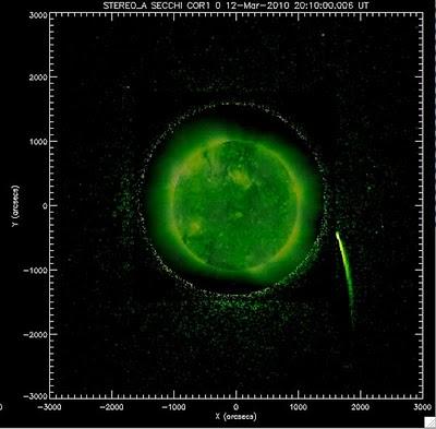 Por primera vez captan el impacto de un cometa contra el Sol en 3D