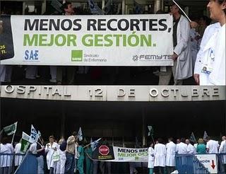 Los sindicatos afirman que más del 90% del personal sanitario secunda las concentraciones en España