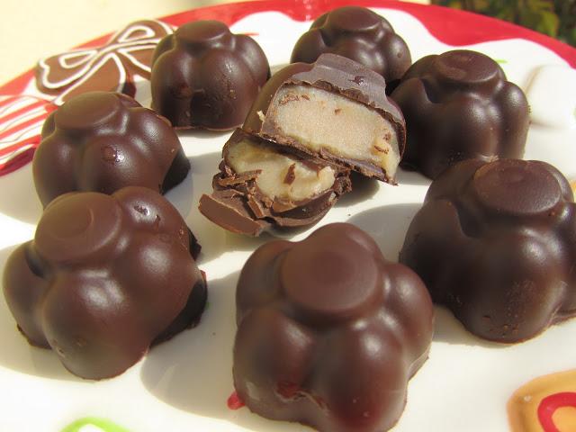 Bombones marrón glacé (o turrón)