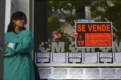 La “marea blanca” que inunda Madrid.