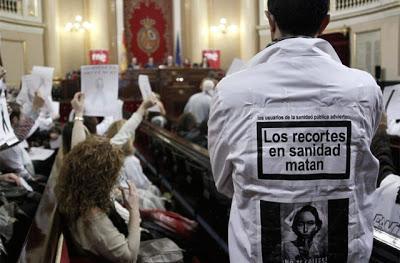 La “marea blanca” que inunda Madrid.