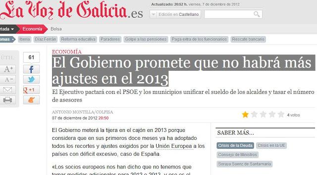 El Gobierno promete que no habrá más ajustes en el 2013
