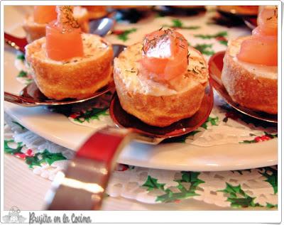 Bocados de Salmón y queso