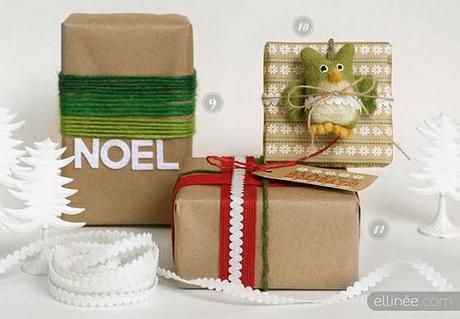 Envolviendo regalos navideños
