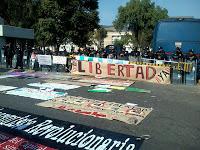 Imágenes de Libertad, por la liberación de presos  detenidos el 1 de diciembre de 2012  en protestas por imposición EPN