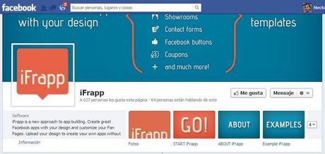 iFrapp te permite crear una app para Facebook en pocos minutos y sin tener experiencia