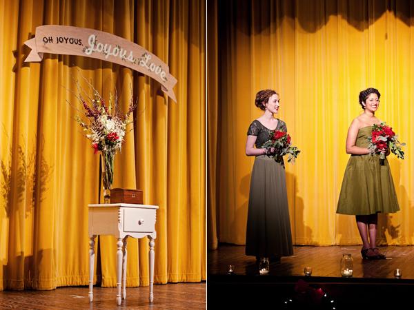 Ryan & Clarissa: Una boda navideña en un  teatro