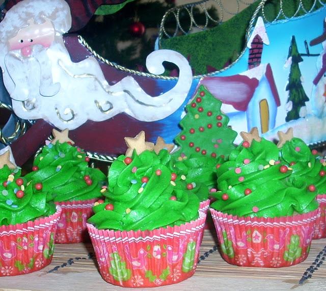 CUPCAKES NAVIDEÑOS DE MANZANA Y CANELA