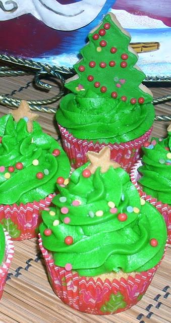 CUPCAKES NAVIDEÑOS DE MANZANA Y CANELA