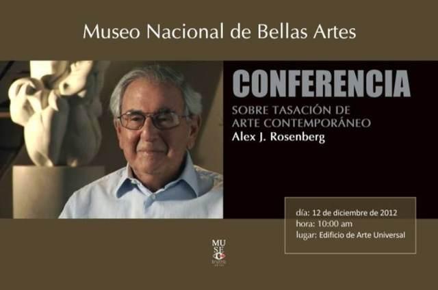 Alex J. Rosenberg ofrecerá “Conferencia sobre Tasación de arte Contemporáneo” en el Museo Nacional de Be llas Artes