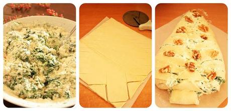 Pastel de Espinacas, Requesón y Nueces.