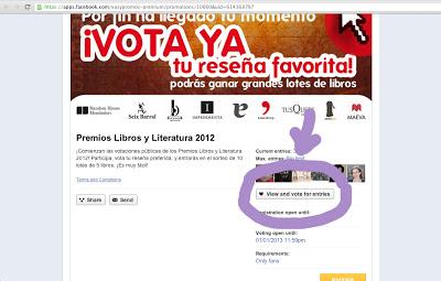 ¡Vota a Noche de Palabras para los Premios Libros y Literatura 2012!