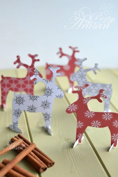 Renos imprimibles para decorar la Navidad