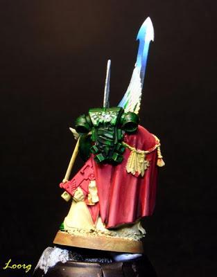 Detalle trasero de Balthasar de la caja de Warhammer 40000: Venganza Oscura