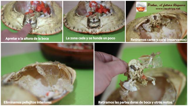 Cómo limpiar un buey de mar o centolla y preparar su relleno. Receta Navideña