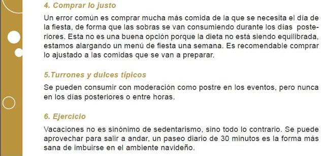 Consejos para mantener el peso en Navidad
