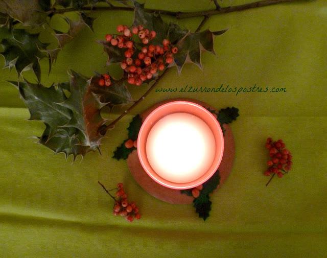 Porta Vela Muérdago de Galleta. DÍA 13 Calendario de Adviento'12