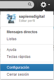 Configuración Twitter