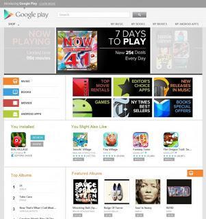 Nace Google play, tienda online de aplicaciones y musica