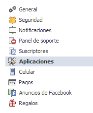Aplicaciones en Facebook