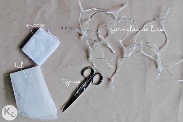 DIY. Tulle-light garland