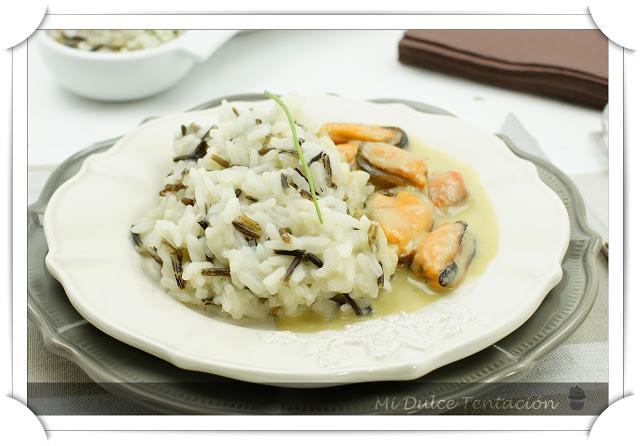 Mejillones a la Crema con Arroz Salvaje