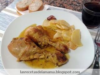 Receta de Pollo con salsa de almendras