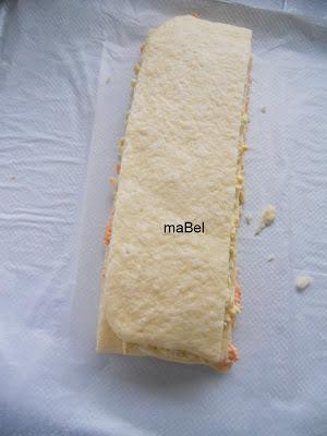 Tarta salada tipo el Corte Ingles con pionono de arroz (apto)