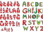 alfabetos vectoriales para navidad